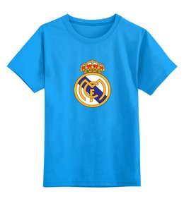 Заказать детскую футболку в Москве. Детская футболка классическая унисекс "Реал Мадрид" от dobryidesign - готовые дизайны и нанесение принтов.