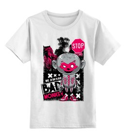 Заказать детскую футболку в Москве. Детская футболка классическая унисекс Bad Monkey от denis01001 - готовые дизайны и нанесение принтов.