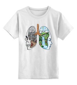 Заказать детскую футболку в Москве. Детская футболка классическая унисекс Lungs Landscape от Павел Павел - готовые дизайны и нанесение принтов.