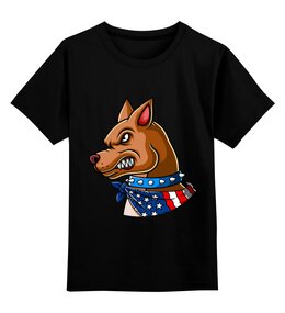 Заказать детскую футболку в Москве. Детская футболка классическая унисекс Собака от acidhouses - готовые дизайны и нанесение принтов.