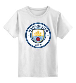 Заказать детскую футболку в Москве. Детская футболка классическая унисекс Manchester City от Polilog - готовые дизайны и нанесение принтов.