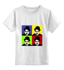 Заказать детскую футболку в Москве. Детская футболка классическая унисекс Чарльз Чаплин от YellowCloverShop - готовые дизайны и нанесение принтов.