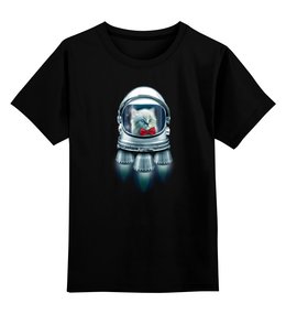 Заказать детскую футболку в Москве. Детская футболка классическая унисекс Котёнок Космонавт от Xieros - готовые дизайны и нанесение принтов.