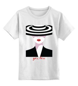 Заказать детскую футболку в Москве. Детская футболка классическая унисекс Yes boss от Ксения Золотухина - готовые дизайны и нанесение принтов.