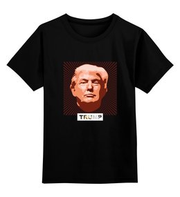 Заказать детскую футболку в Москве. Детская футболка классическая унисекс Президент Дональд Трамп от vasudatta - готовые дизайны и нанесение принтов.