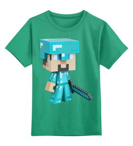 Заказать детскую футболку в Москве. Детская футболка классическая унисекс Minecraft от queen  - готовые дизайны и нанесение принтов.