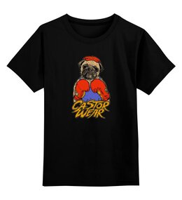 Заказать детскую футболку в Москве. Детская футболка классическая унисекс Пёс боксёр от Leichenwagen - готовые дизайны и нанесение принтов.