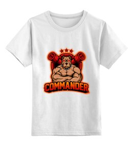 Заказать детскую футболку в Москве. Детская футболка классическая унисекс Commander от THE_NISE  - готовые дизайны и нанесение принтов.