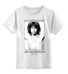 Заказать детскую футболку в Москве. Детская футболка классическая унисекс Джим Моррисон от geekbox - готовые дизайны и нанесение принтов.
