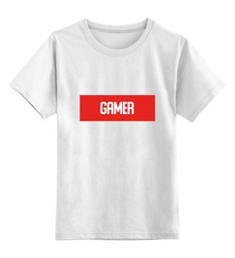 Заказать детскую футболку в Москве. Детская футболка классическая унисекс Gamer от THE_NISE  - готовые дизайны и нанесение принтов.