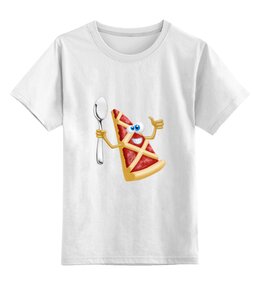 Заказать детскую футболку в Москве. Детская футболка классическая унисекс Пицца от THE_NISE  - готовые дизайны и нанесение принтов.