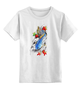 Заказать детскую футболку в Москве. Детская футболка классическая унисекс Китайский карп 2 от Виктор Гришин - готовые дизайны и нанесение принтов.