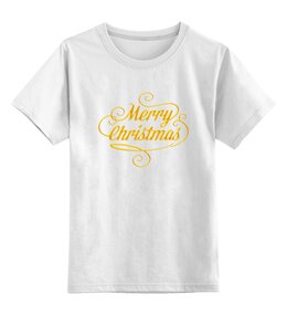Заказать детскую футболку в Москве. Детская футболка классическая унисекс Merry Christmas от THE_NISE  - готовые дизайны и нанесение принтов.