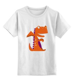 Заказать детскую футболку в Москве. Детская футболка классическая унисекс Динозавр от Romanova - готовые дизайны и нанесение принтов.