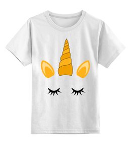 Заказать детскую футболку в Москве. Детская футболка классическая унисекс единорог от queen  - готовые дизайны и нанесение принтов.