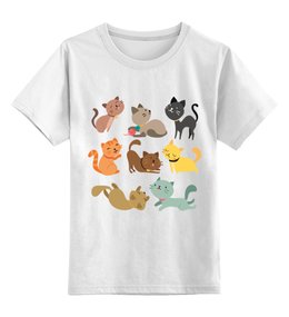 Заказать детскую футболку в Москве. Детская футболка классическая унисекс Весёлые котята от Yaroslava - готовые дизайны и нанесение принтов.