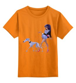 Заказать детскую футболку в Москве. Детская футболка классическая унисекс Леди с собакой от nadegda - готовые дизайны и нанесение принтов.