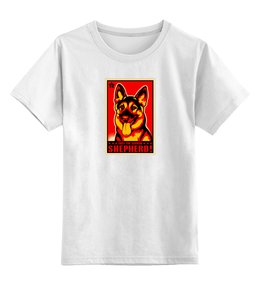 Заказать детскую футболку в Москве. Детская футболка классическая унисекс Собака: GERMAN SHEPHERD от Виктор Гришин - готовые дизайны и нанесение принтов.