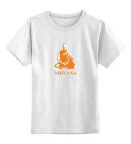 Заказать детскую футболку в Москве. Детская футболка классическая унисекс Nirvana-orange от LINGAM ART | lingam.ord@gmail.com - готовые дизайны и нанесение принтов.