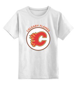 Заказать детскую футболку в Москве. Детская футболка классическая унисекс Calgary Flames от kspsshop - готовые дизайны и нанесение принтов.