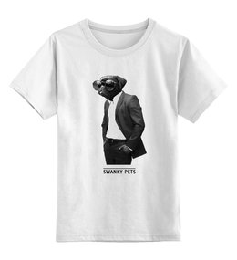 Заказать детскую футболку в Москве. Детская футболка классическая унисекс Собака в костюме от DesertHawk - готовые дизайны и нанесение принтов.
