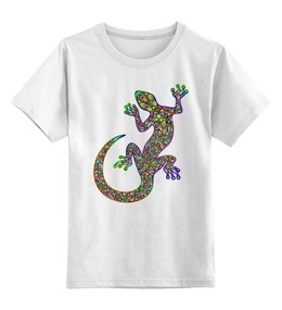 Заказать детскую футболку в Москве. Детская футболка классическая унисекс саламандра от DenTen - готовые дизайны и нанесение принтов.