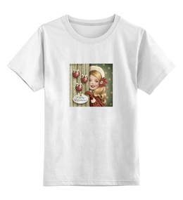 Заказать детскую футболку в Москве. Детская футболка классическая унисекс Merry Christmas. Счастливого Рождества от Виктор Гришин - готовые дизайны и нанесение принтов.