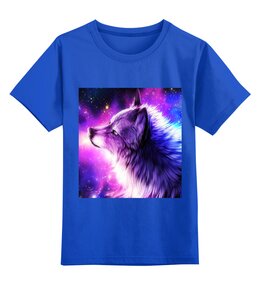 Заказать детскую футболку в Москве. Детская футболка классическая унисекс Неоновый волк от THE_NISE  - готовые дизайны и нанесение принтов.