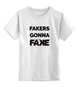 Заказать детскую футболку в Москве. Детская футболка классическая унисекс Fakers Gonna Fake (Taylor Swift - Shake It Off)  от kamal-creations - готовые дизайны и нанесение принтов.