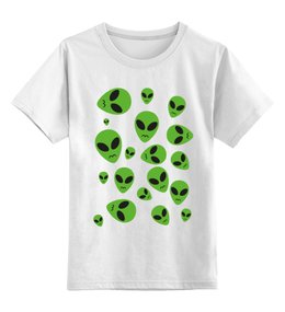Заказать детскую футболку в Москве. Детская футболка классическая унисекс Инопланетянин от trugift - готовые дизайны и нанесение принтов.