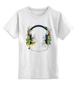 Заказать детскую футболку в Москве. Детская футболка классическая унисекс Наушники от VashAdmin - готовые дизайны и нанесение принтов.
