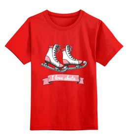 Заказать детскую футболку в Москве. Детская футболка классическая унисекс Коньки от nadegda - готовые дизайны и нанесение принтов.
