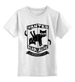 Заказать детскую футболку в Москве. Детская футболка классическая унисекс Кот Шрёдингера (Dead Alive) от coolmag - готовые дизайны и нанесение принтов.