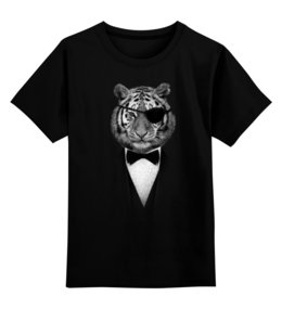 Заказать детскую футболку в Москве. Детская футболка классическая унисекс Одноглазый Тигр от printik - готовые дизайны и нанесение принтов.