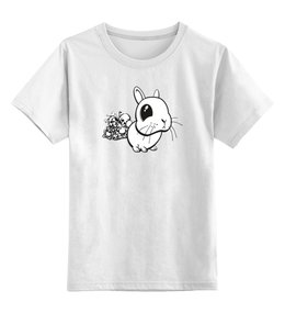Заказать детскую футболку в Москве. Детская футболка классическая унисекс Кролик с черепами  от ПРИНТЫ ПЕЧАТЬ  - готовые дизайны и нанесение принтов.