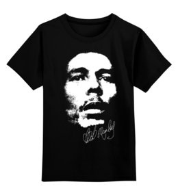 Заказать детскую футболку в Москве. Детская футболка классическая унисекс Bob Marley от Denis M. - готовые дизайны и нанесение принтов.