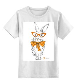 Заказать детскую футболку в Москве. Детская футболка классическая унисекс Кролик от Дмитрий - готовые дизайны и нанесение принтов.