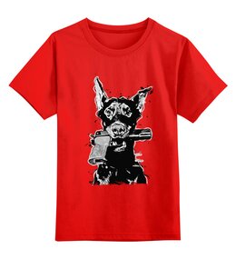 Заказать детскую футболку в Москве. Детская футболка классическая унисекс ⚠DogGun⚠ от balden - готовые дизайны и нанесение принтов.