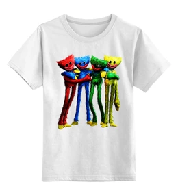 Заказать детскую футболку в Москве. Детская футболка классическая унисекс POPPY PLAYTIME Mini Huggies от weeert - готовые дизайны и нанесение принтов.