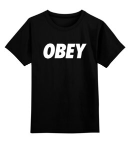 Заказать детскую футболку в Москве. Детская футболка классическая унисекс OBEY  от DESIGNER   - готовые дизайны и нанесение принтов.