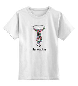 Заказать детскую футболку в Москве. Детская футболка классическая унисекс Арлекинс регби от rugby - готовые дизайны и нанесение принтов.