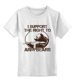 Заказать детскую футболку в Москве. Детская футболка классическая унисекс Медведь от cityswag - готовые дизайны и нанесение принтов.