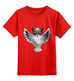 Заказать детскую футболку в Москве. Детская футболка классическая унисекс Серебряная сова от ELENA ZHARINOVA - готовые дизайны и нанесение принтов.