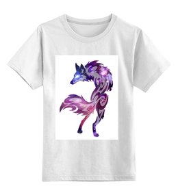 Заказать детскую футболку в Москве. Детская футболка классическая унисекс Галактический волк от No Name - готовые дизайны и нанесение принтов.