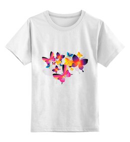 Заказать детскую футболку в Москве. Детская футболка классическая унисекс Бабочки от THE_NISE  - готовые дизайны и нанесение принтов.