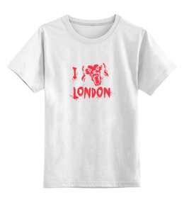 Заказать детскую футболку в Москве. Детская футболка классическая унисекс I love London  от ПРИНТЫ ПЕЧАТЬ  - готовые дизайны и нанесение принтов.