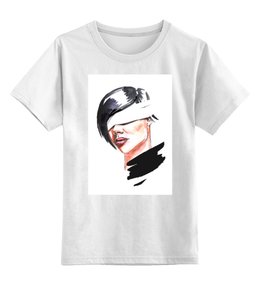 Заказать детскую футболку в Москве. Детская футболка классическая унисекс Девушка с завязанными глазами от Evgenia Bandagnomych - готовые дизайны и нанесение принтов.