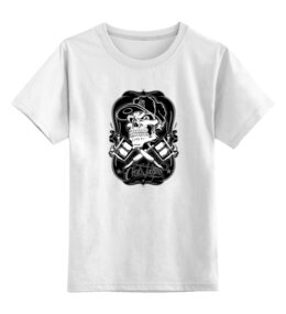 Заказать детскую футболку в Москве. Детская футболка классическая унисекс Skull от ПРИНТЫ ПЕЧАТЬ  - готовые дизайны и нанесение принтов.