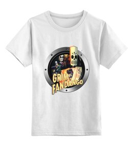 Заказать детскую футболку в Москве. Детская футболка классическая унисекс Grim Fandango от THE_NISE  - готовые дизайны и нанесение принтов.