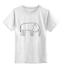 Заказать детскую футболку в Москве. Детская футболка классическая унисекс Черный слон от Vadim Koval - готовые дизайны и нанесение принтов.